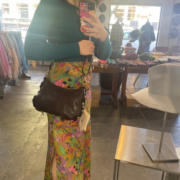 Dark Brown Campomaggi bag with studs - Picture 4 of 4